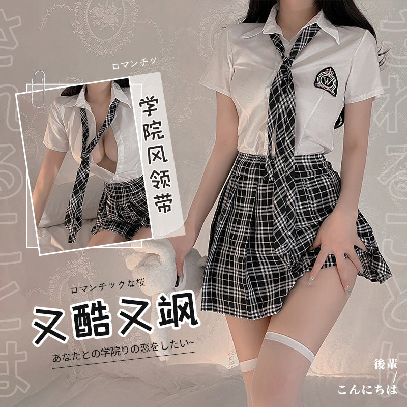 【学院制服-艺术系学姐】日系JK格裙套装高冷女神制服诱惑
