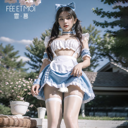 褶皱花边抹胸甜心女仆装